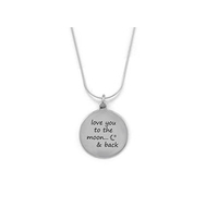 Sterling Silver "love you to the moon & back" Necklace
