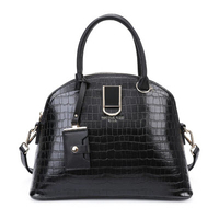Nicole Lee Black Vegan Leather Dome Style Purse